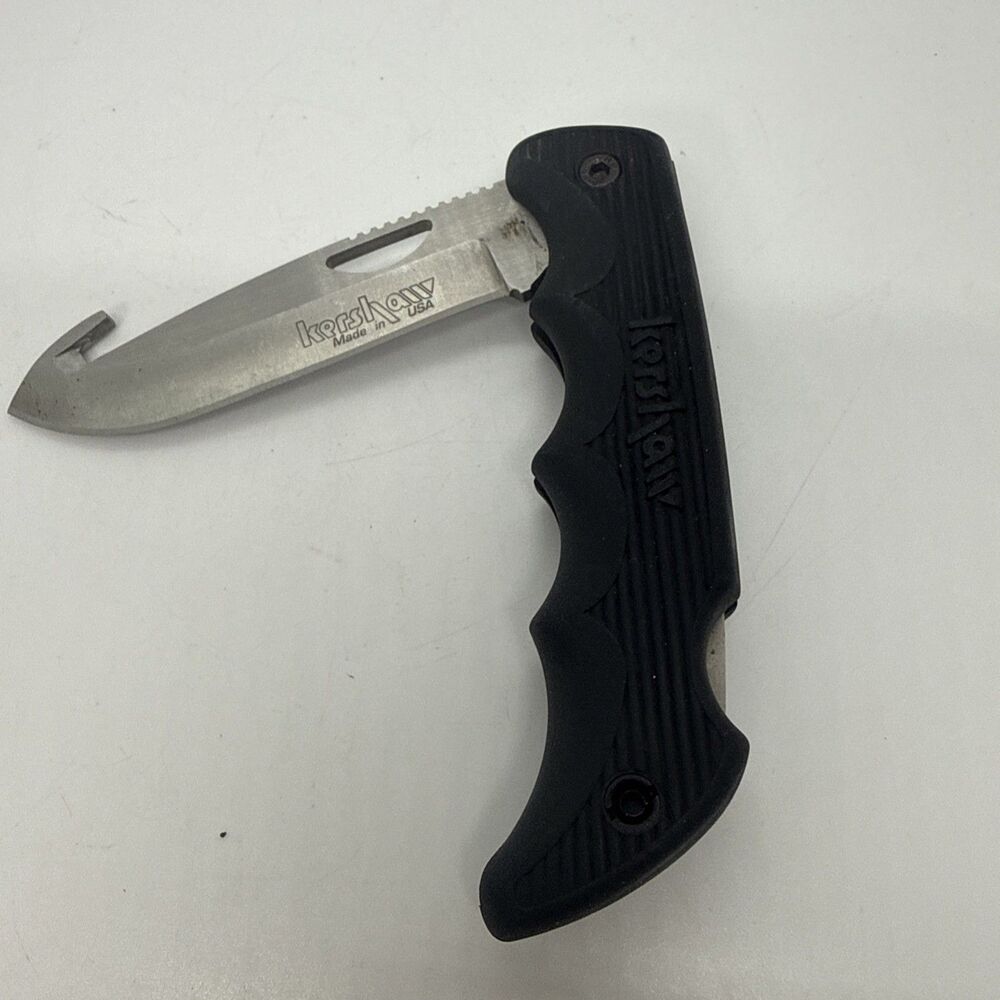 Kershaw 1060AGH Black Horse II Gut Hook Folding Knife Black USA